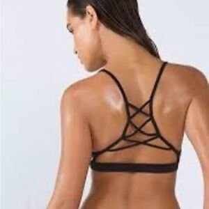 NWT Fabletics Rachel Sexy  Bikini  Lace UP Back Top  SIze XL